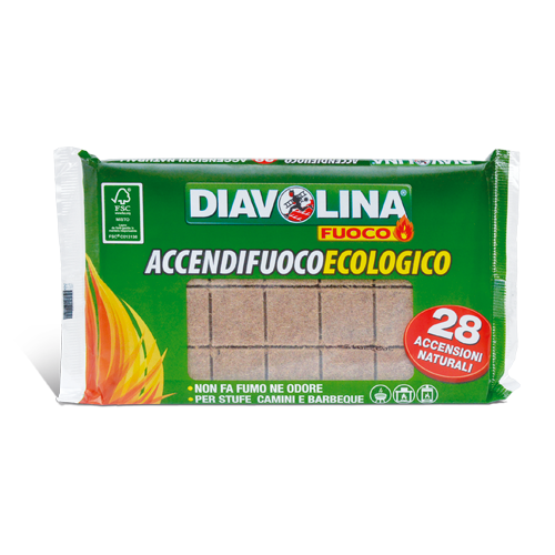 ACCENDIFUOCO ECOLOGICO 28PZ - DIAVOLINA SHOP